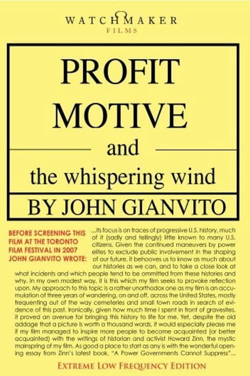 Profit Motive and the Whispering Wind movie poster