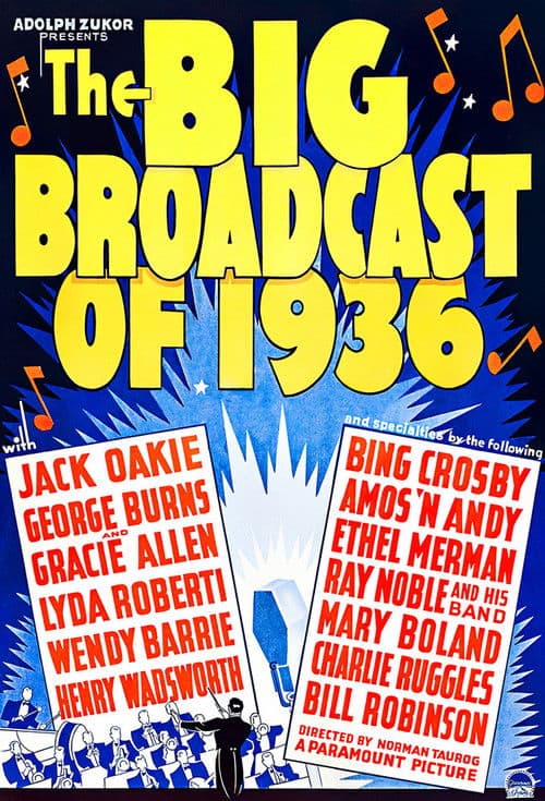 The Big Broadcast of 1936 movie poster