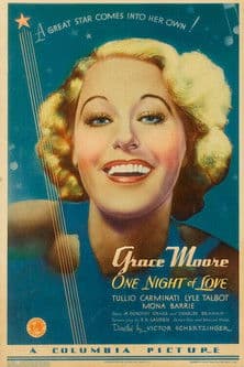 One Night of Love movie poster